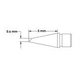 Solder Tip Cartridge, Hoof, 0.6mm x 5mm, Mftc For Microfine H9-Mfh Handpieces, Microfine 600 Series redirect to product page