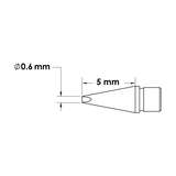 Solder Tip Cartridge, Chisel, 0.6mm x 5mm, Mftc For Microfine H9-Mfh Handpieces, Microfine 700 Series redirect to product page