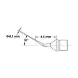 Solder Tip Cartridge, Conical Bent Reach, 0.1mm x 4.5mm, Mftc For Microfine H9-Mfh Handpieces, Microfine 700 Series redirect to product page