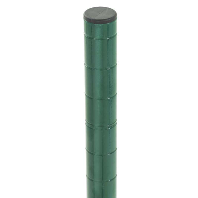 Mobile-Ready Wire Shelving Post, Green Epoxy, 74"