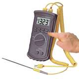 Temperature Calibrator & Thermometer, +/- 0.01 % rdg+1 C (1.8 F) Accuracy, Supports K, J, E, T Types, 100 hours, CL3512A Series redirect to product page