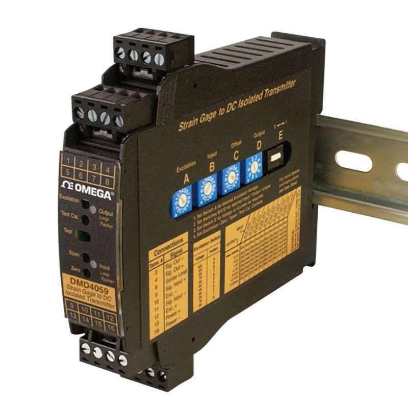 DIN Rail Signal Conditioner, DC Supply, 0 mV to 400 mV DC I/P, Bridge, Strain I/P & Process O/P Clas