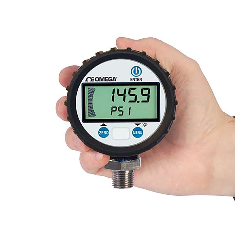Digital Pressure Gauge, General Purpose, Advanced, Gauge, 0 psi to 10000 psi, +/- 0.25 %, 1/4" NPT Male, 5 Digit, Battery Powered, NEMA 4X Case, DPG8001 Series