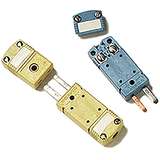 Miniature Thermocouple Connector, High Temp, 2 Pins, Female, K Type, -29  C to 260  C (-20  F to 500  F), ANSI, Write-on Window, HMPW Series redirect to product page