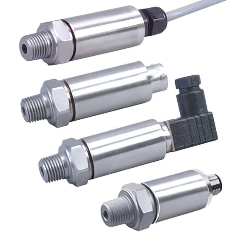 Stainless Steel Pressure Transducer, General Purpose, Gauge, 0 psi to 100 psi, +/- 0.25 %, 1/4" NPT Male, Current, 4 mA to 20 mA, Mini DIN 43650 C, PX309 Series