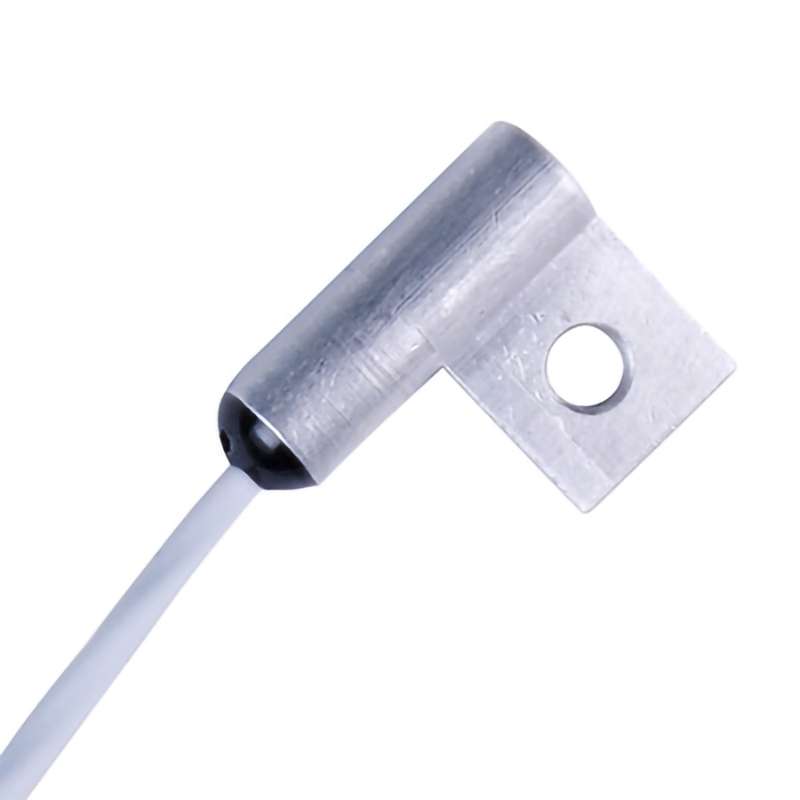 Bolt-On RTD Sensor with Aluminum Flag Housing, 1 m PFA leads, Mini Connector, #3, #4 Hole