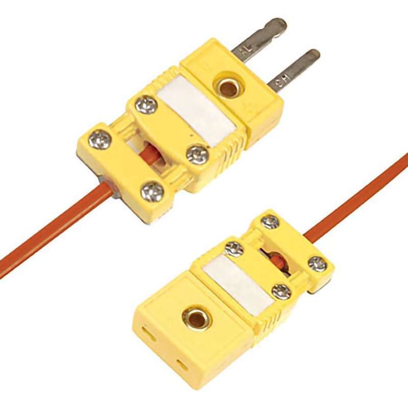 Miniature Thermocouple Connector, Flat Pin, 2 Pins, Female, T Type, -29  C to 180  C (-20  F to 356  F), ANSI, SMPW-CC Series