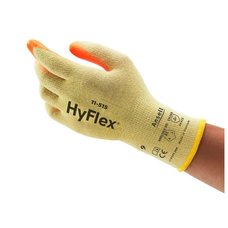 Cut Resistant Gloves with High Visibility, Nitrile Coated, XL, Orange, 12 pair per dozen