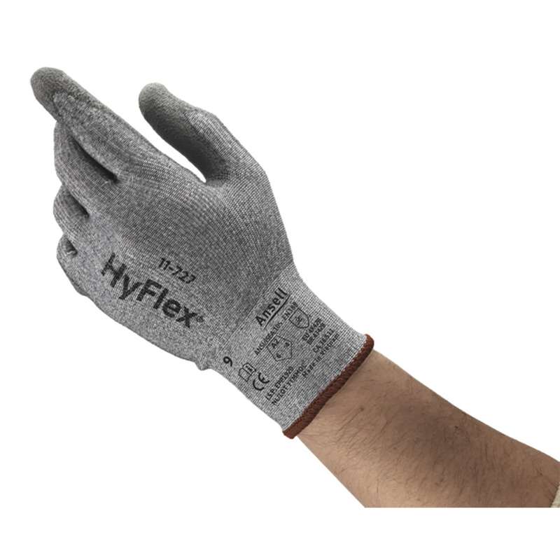 Cut Resistant Glove, Nylon, Lycra, 2X, Grey, 12 pair per dozen