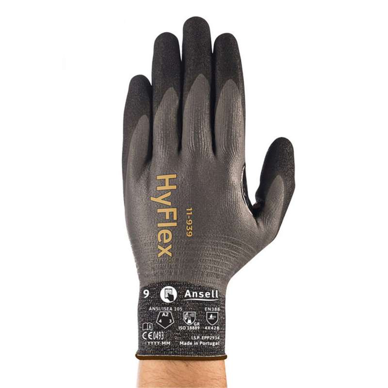 Gloves, Dyneema, Nylon, Spandex, 2X, Black/Gray, 12 pair per bag