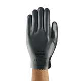 Niltrile Gloves, Slip-On Cuff, Cotton Lines, 8.5, Gray/Off-White, 12 pair per dozen redirect to product page