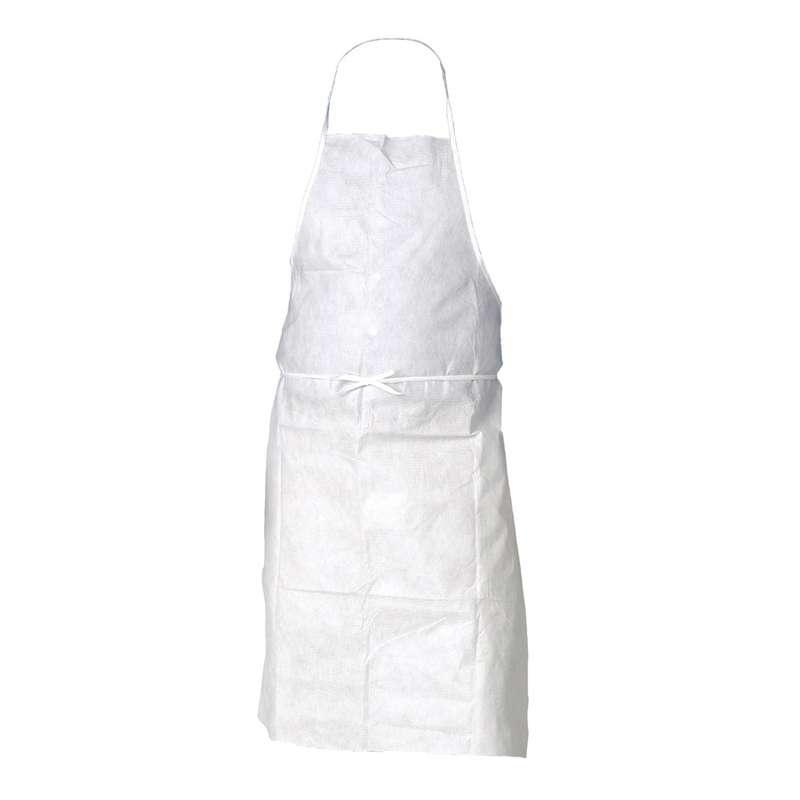 Apron, Breathable, Particle Protection, 28 in X 40 in, White, 100 per case