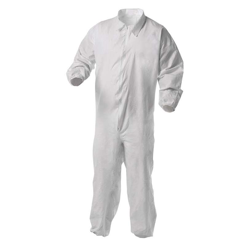 Coverall, Disposable Particle Protection, Zipper Front/Hood/Boots/Elastic Wrists/Ankles, 2X, White, 1 per case