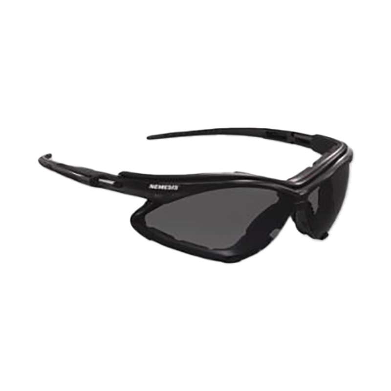 Safety Glasses, Nemesis, Smoke Lens Tint, Polycarbonate, Anti-Fog, One Size, Black Frame, w/Foam Gasket, 12 per dozen