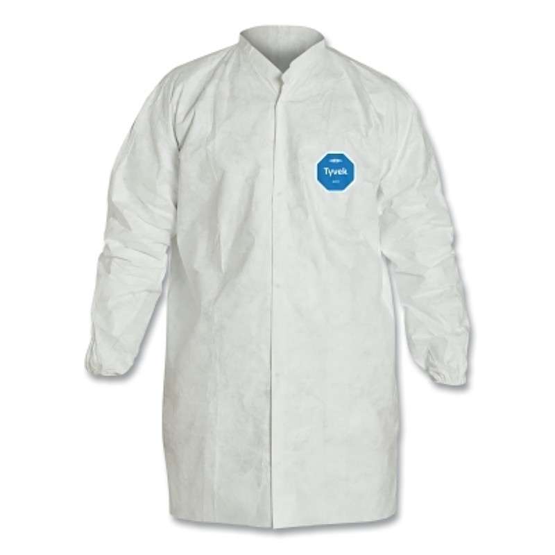 Tyvek 400 Frock Mandarin Collar White Lg