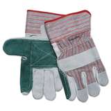 Work Gloves, Industrial, C Grade Shoulder Leather, Blue/Red/Black Stripes, X-Large redirect to product page