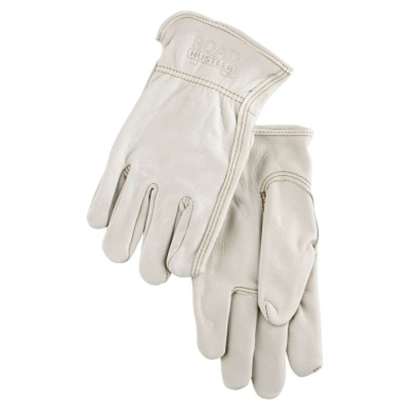 Drivers Work Gloves, Road Hustler, Premium A Plus Grade Leather, Unlined, Large