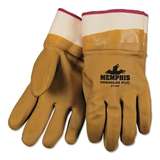Work Gloves, Foam Lined, Insulated, PVC Coated, Orange/Sandy, Large redirect to product page