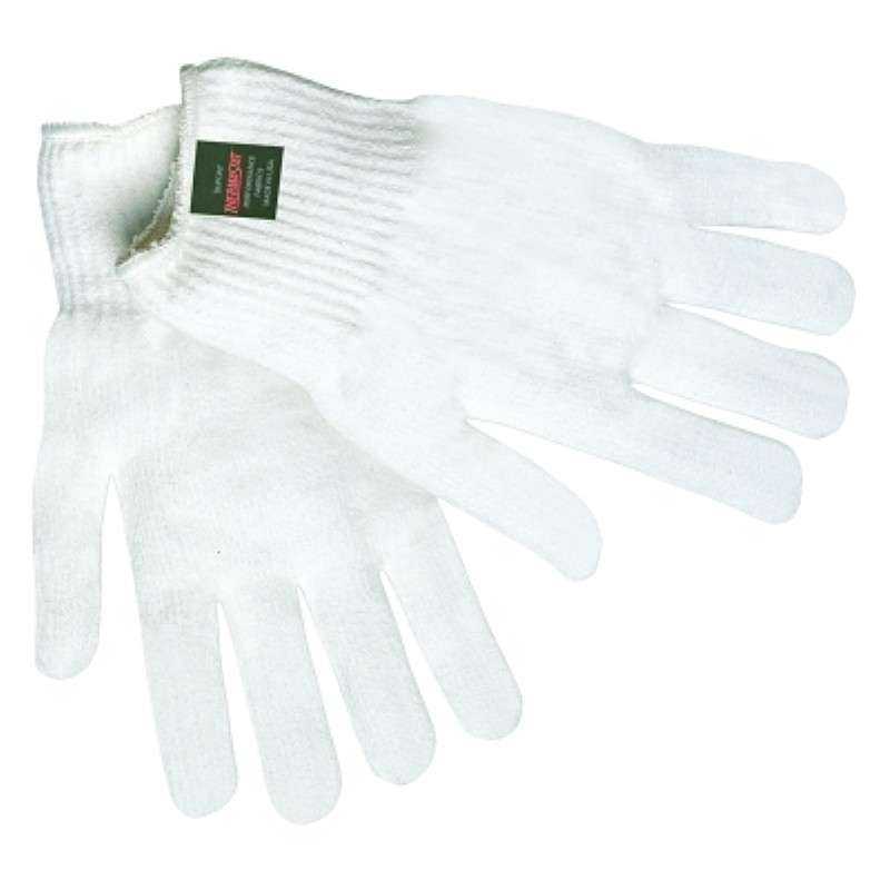 Work Gloves, Thermal Insulation, Knit-Wrist, White, One Size Fits All