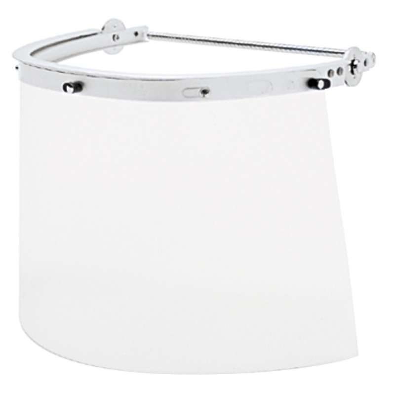Face Shield Bracket, Cam Lock, Lightweight, Aluminum, Silver, 16" x 8"
