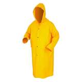 Rain Coat, Detachable Hood, PVC on Polyester, Yellow, 4X-Large, Classic Series redirect to product page
