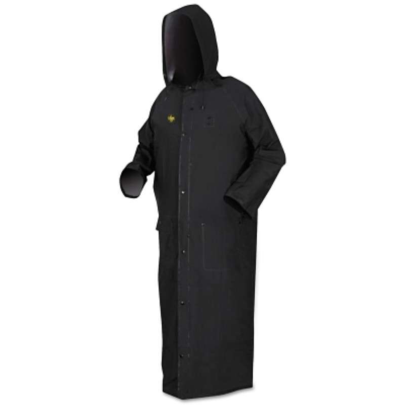 Rain Coat, PVC/Polyester, Black, Medium, Classic Plus Series