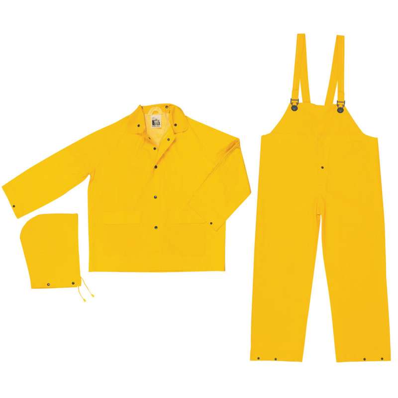 Waterproof Coverall, 3-Piece Rain Suit, Yellow, 3X-Large, Classic Series