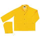 Rain Jacket, with Detachable Hood, PVC/Polyester, Yellow, Large, Classic Series redirect to product page