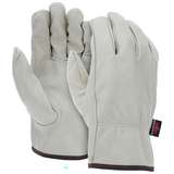 Drivers Work Gloves, Unlined, B Grade Leather, Slip-On, Beige, 2X-Large redirect to product page