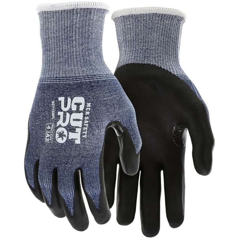 Safety Gloves, A3 Rated, 15 Gauge, Nitrile Foam, Gray/Black, Medium, CutPro Series
