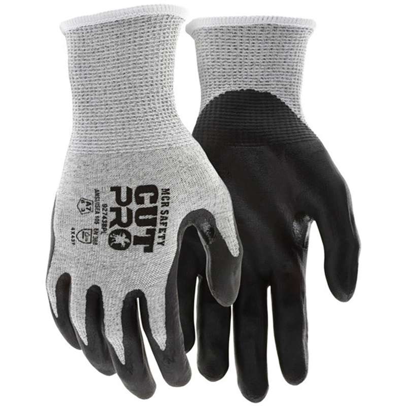 Work Gloves, Cut Resistant, 13 Gauge, HPPE, Gray/Black, X-Large, CutPro Series