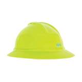 Hard Hat, V-Gard 500, 4-Point, Fas-Trac III, Hi-Viz, Polyethylene, Yellow-Green redirect to product page