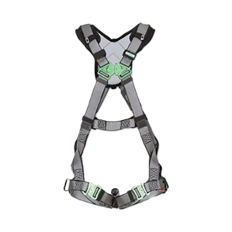 Safety Harness, V-Fit, Back/Chest/Hip D-Rings, QC Leg Strap Buckles, Standard Size