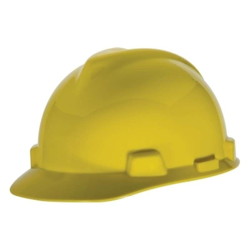 Hard Hat, V-Gard 500, Vented, 6-Point Ratchet, Polyethylene, Yellow