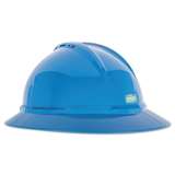Hard Hat, V-Gard 500, 4-Point, Fas-Trac III, Vented, Polyethylene, Blue redirect to product page