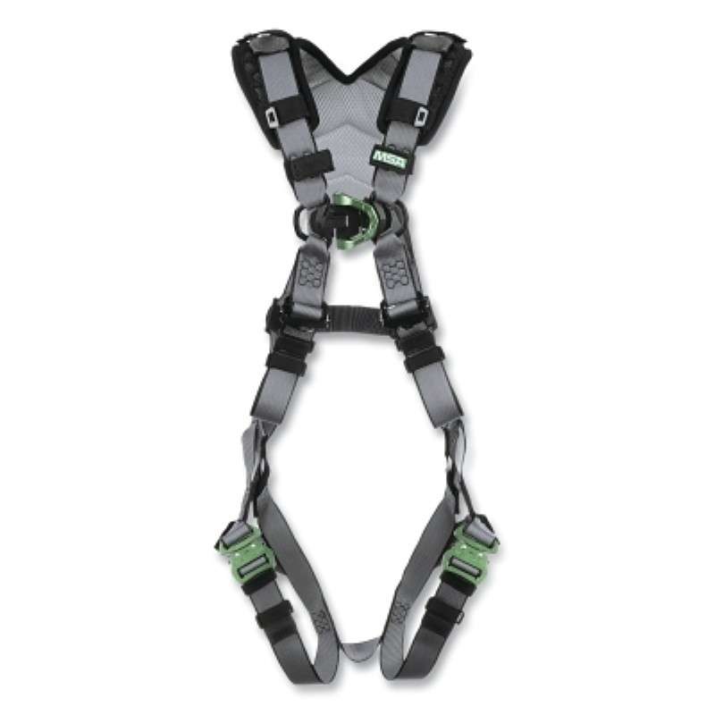 Safety Harness, V-Fit, Full-Body, Back/Chest D-Rings, Chest/Leg Buckles, Shoulder Padding