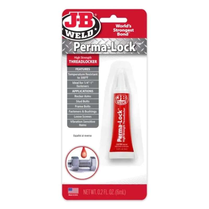 Perm-A-Lock Red Threadlocker, Medium Strength, 6mL Tube