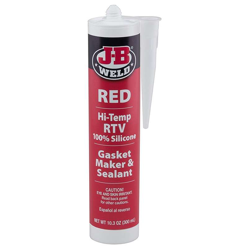 Hi-Temp Red Silicone Gasket Maker & Sealant, RTV, 10.3oz Cartridge
