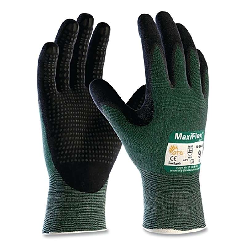 Seamless Knit A2 Engineered Yarn Glove with Premium Nitrile Coated MicroFoam Grip on Palm & Fingers - Micro Dot Palm, Touchscreen, Medium, 12 pair per dozen