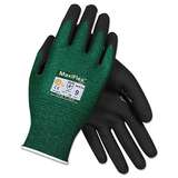 Seamless Knit A2 Engineered Yarn Glove with Premium Nitrile Coated MicroFoam Grip on Palm & Fingers, Touchscreen, Green, XSmall, 12 pair per dozen redirect to product page