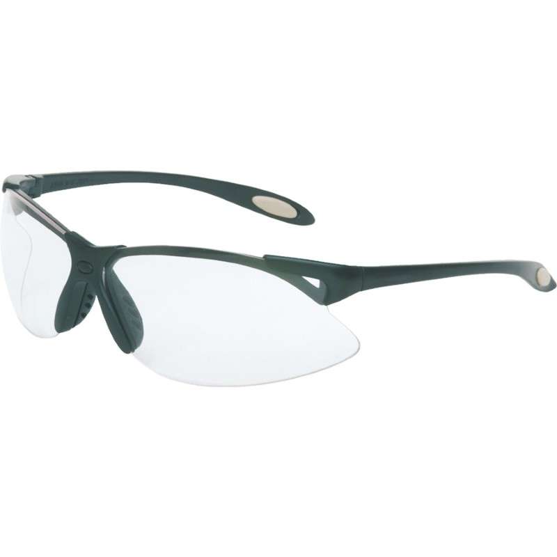 Glasses, Safety Eyewear Gray with Clear Lens Semi-Rimless, Anti-Scratch 10 pair per box