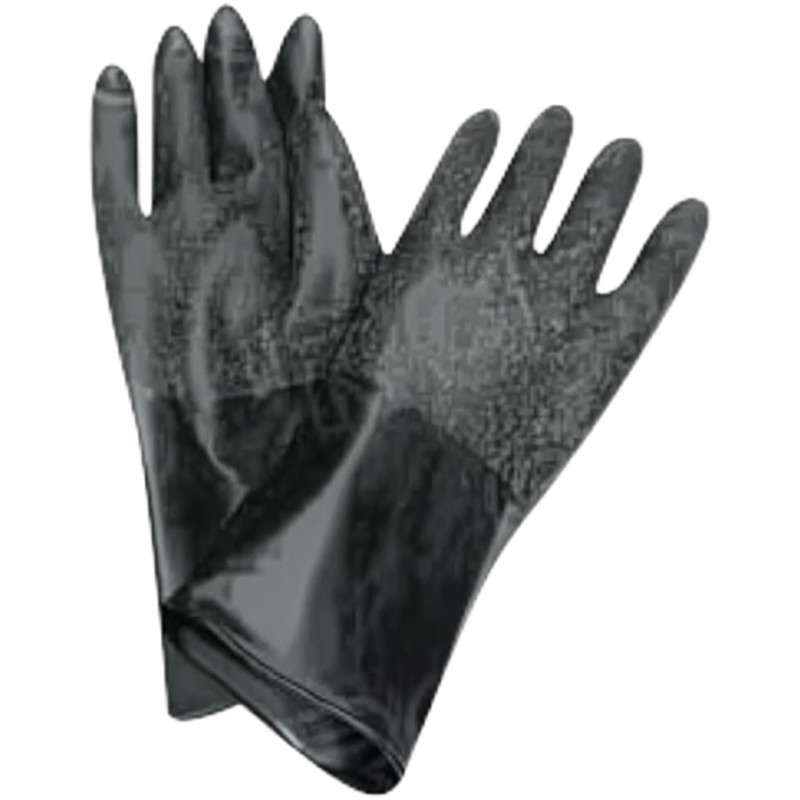 32 Mil Butyl Rubber Glove with Rough Grip - 14 in, pair