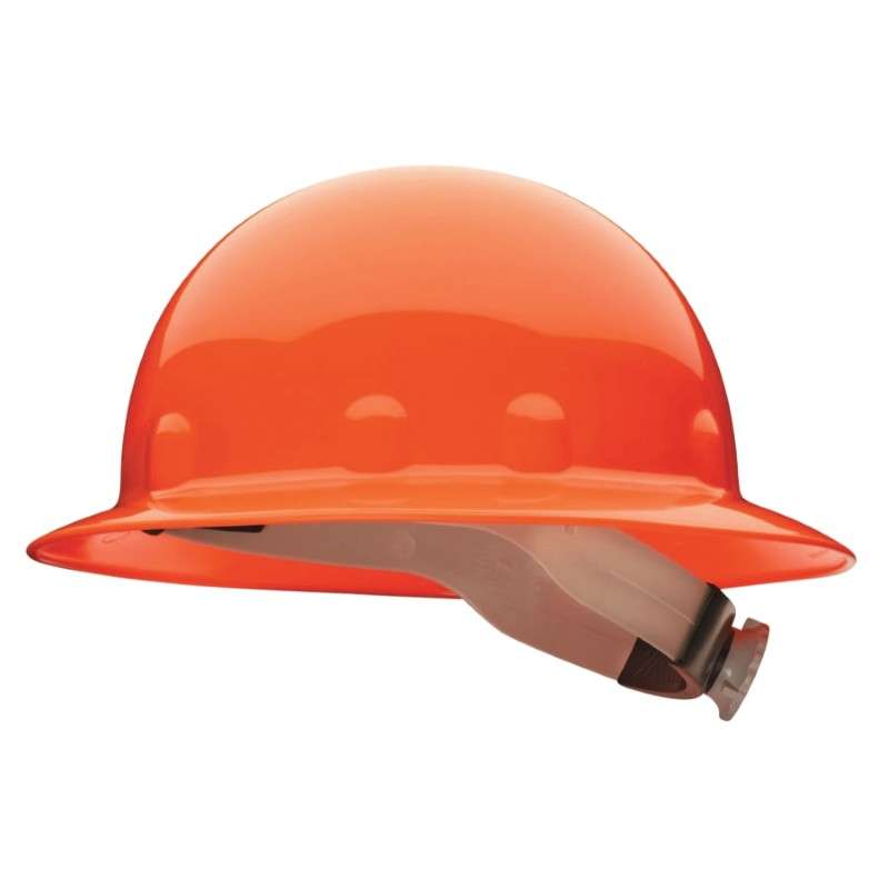 Hardhat, Full Brim, Smooth, Thermoplastic, Type I with 3-R Ratchet Headband Orange