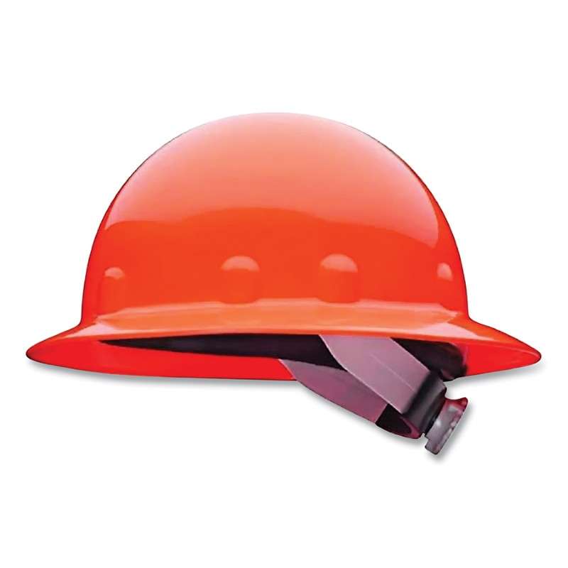 Hardhat, Full Brim, Smooth, Thermoplastic, Type I with 3-R Ratchet Headband Orange