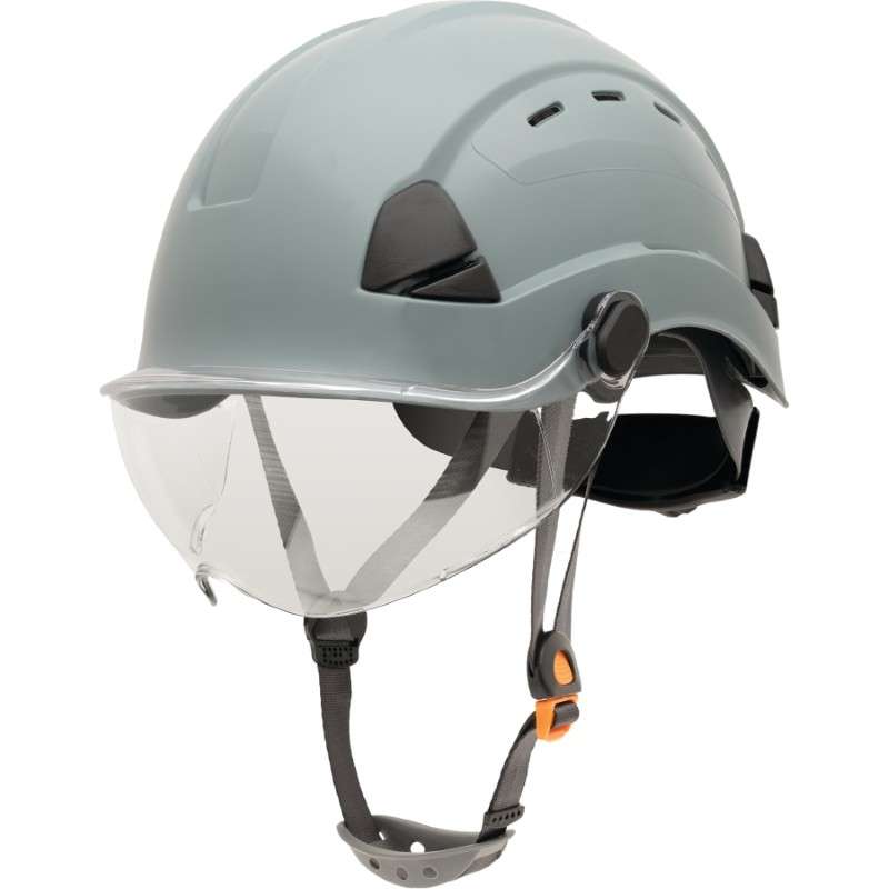 Hardhat, Safety Helmet, Class C, Vented, Gray