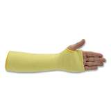 Sleeve, Yellow Kevlar Knitted Cut Resistant and Heat Resistant Arm Protection, 14 in, 12 per pack redirect to product page