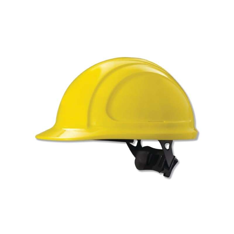 Hardhat, N10 Zone Type I Cap Style with HDPE Shield, Wheel Ratchet Adjustment, Yellow 12 per pack