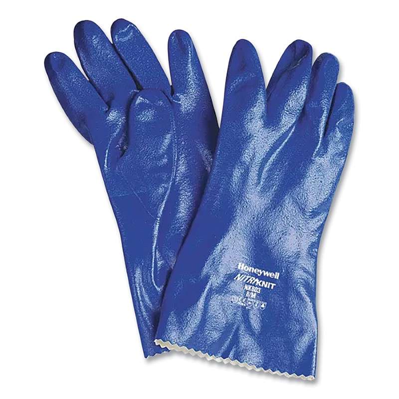 Gloves, Supported Nitrile, Size 7, 12 pair per dozen