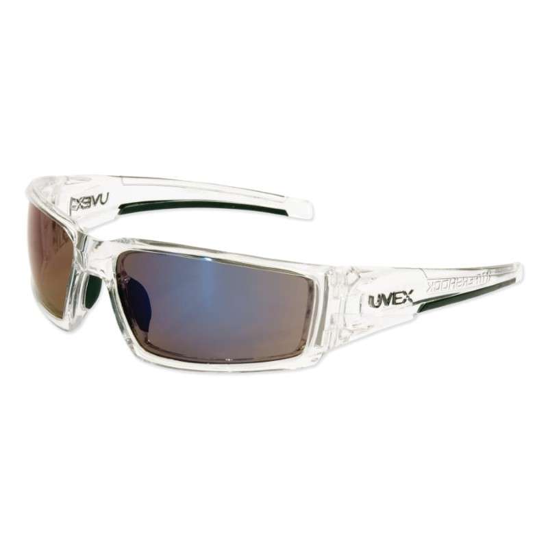 Glasses, Clear Ice Blue Mirror Hardcoat Full Frame, Anti-Scratch