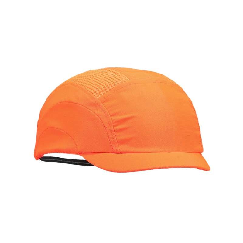 Essentials Baseball Style Bump Cap, with HDPE Liner, Micro 1.00 in Brim, Hi-Vis Orange, 20 per case